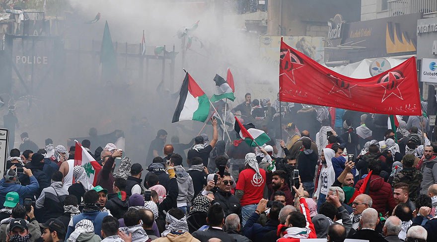 Protestoda Kudüs gerilimi