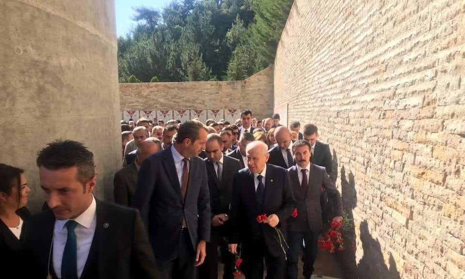 MHP Lideri Bahçeli Ülkücü Şehitler Anıtını Ziyaret etti