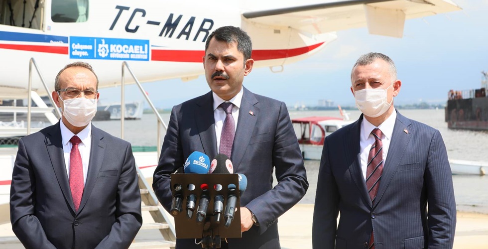 Bakan Kurum ‘’Büyükşehir uçağı Marmara’yı denetleyecek’’
