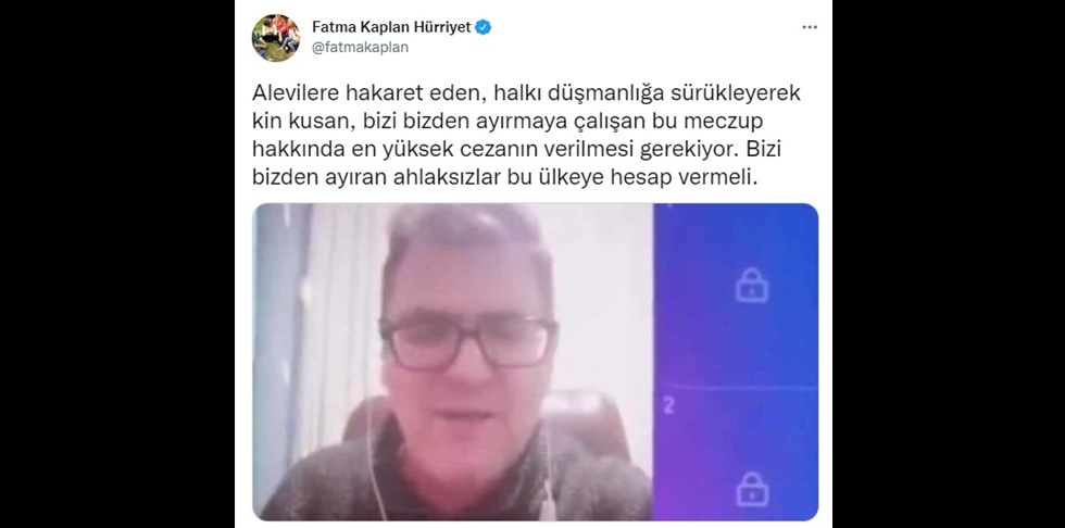 Başkan Hürriyet, Alevilere hakaret eden şahsı kınadı