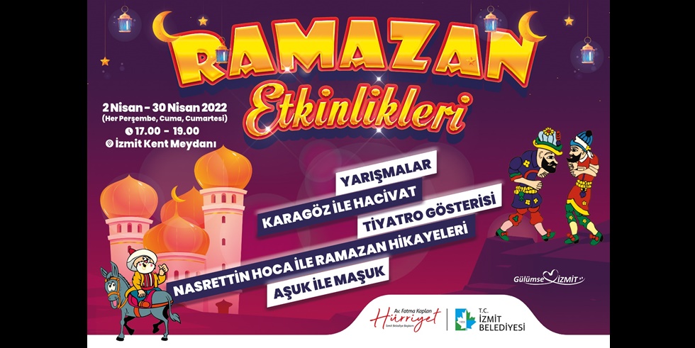 İzmit Belediyesi Ramazan etkinlikleri 2 Nisan’da başlıyor