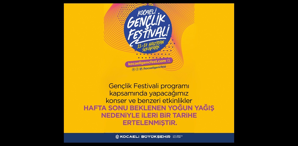 Gençlik festivaline yağmur engeli