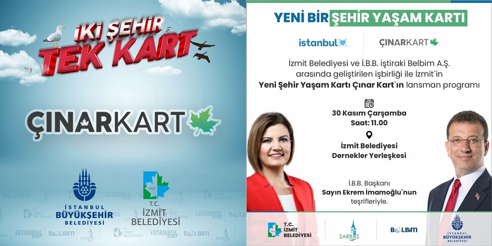 Ekrem İmamoğlu Çınar Kart lansmanı için İzmit’e geliyor