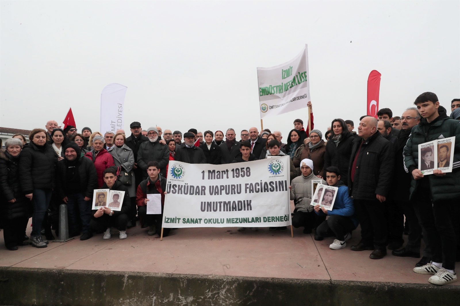 İzmit Belediyesi 1 Mart Üsküdar Vapuru Faciasında hayatını kaybedenleri andı