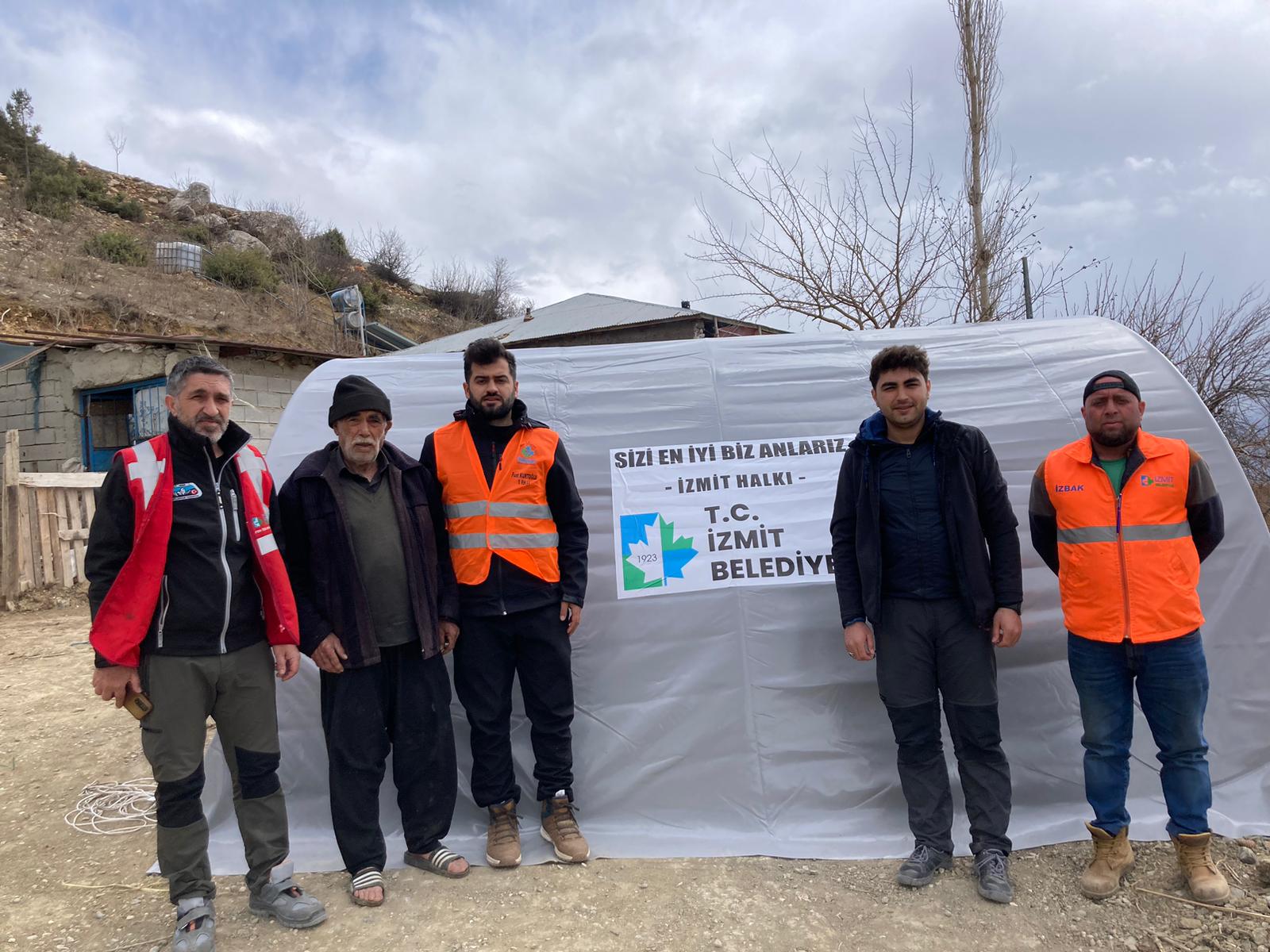 İzmit Belediyesi, çadır ihtiyacı olan köyleri unutmuyor