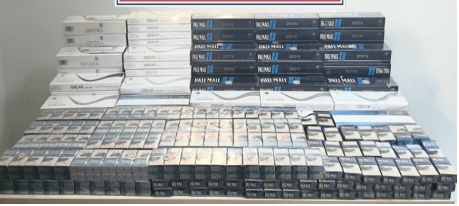 Bin 280 paket kaçak sigara ele geçirildi