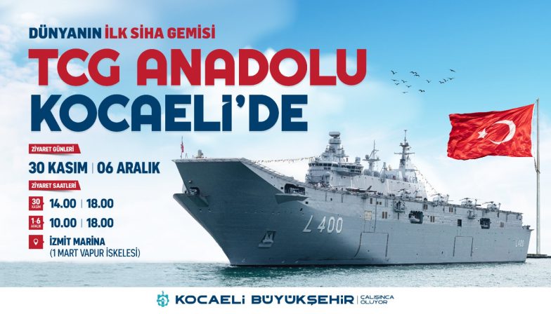 TCG Anadolu, 30 Kasım’da Kocaeli’ne geliyor