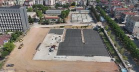Derince’de 120 Yataklı Geçici Sağlık Tesisi İnşaatı Sürüyor