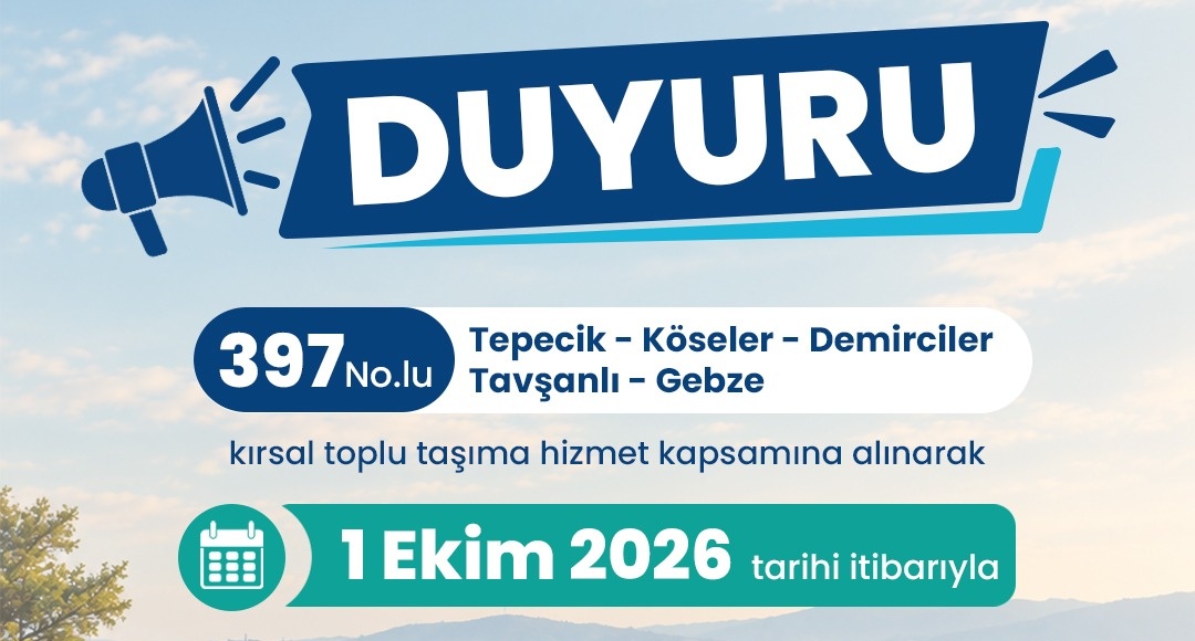397 No’lu hatın numarası değişiyor