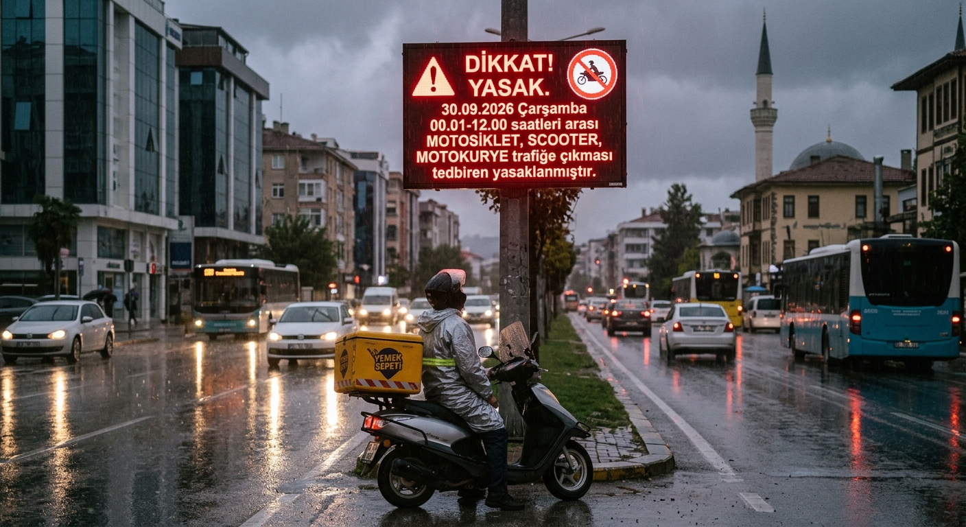 Kocaeli’nde Olumsuz Hava Koşulları Nedeniyle İki Tekerlekli Araçlara Trafik Yasağı Getirildi