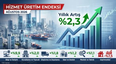 TÜİK duyurdu: Hizmet üretim endeksi yıllık bazda %2,3 artış gösterdi