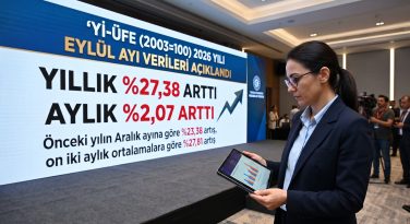 Yİ-ÜFE Eylül’de Yıllık %27,38 Arttı: Aylık Artış %2,07 Olarak Gerçekleşti