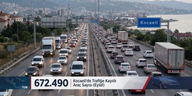 Kocaeli’nde trafiğe kayıtlı araç sayısı Eylül ayı sonu itibarıyla 672 bin 490’a ulaştı